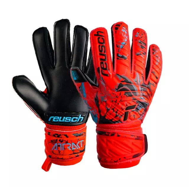 фото Вратарские перчатки REUSCH Attrakt Silver Junior Red в интернет-магазине спортивных товаров МЯЧИКИ