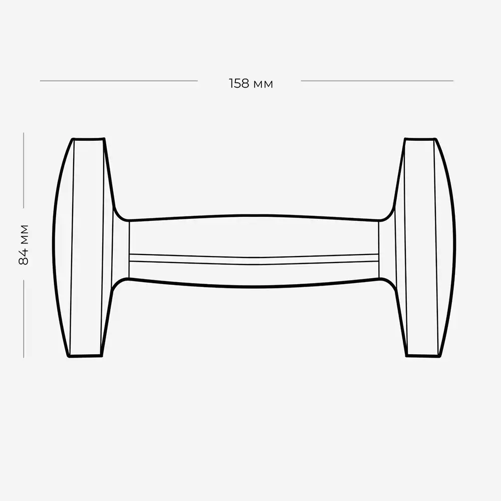 фото Proiron Гантель из нержавеющей стали и орехового дерева 1 кг, арт. Г1010НО в интернет-магазине спортивных товаров МЯЧИКИ