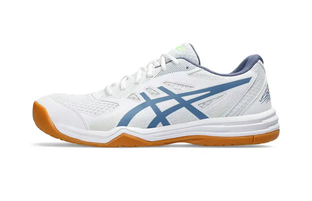 фото Волейбольные кроссовки Asics Upcourt 5, бело-голубые в интернет-магазине спортивных товаров МЯЧИКИ