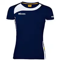 фото Майка волейбольная игровая Mikasa Maglia, женская, т-синий в интернет-магазине спортивных товаров МЯЧИКИ