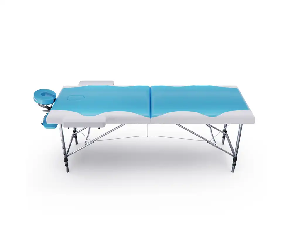 фото Массажный стол DFC NIRVANA Elegant, 186 x 70 см, толщина 5 см, бело-голубой в интернет-магазине спортивных товаров МЯЧИКИ