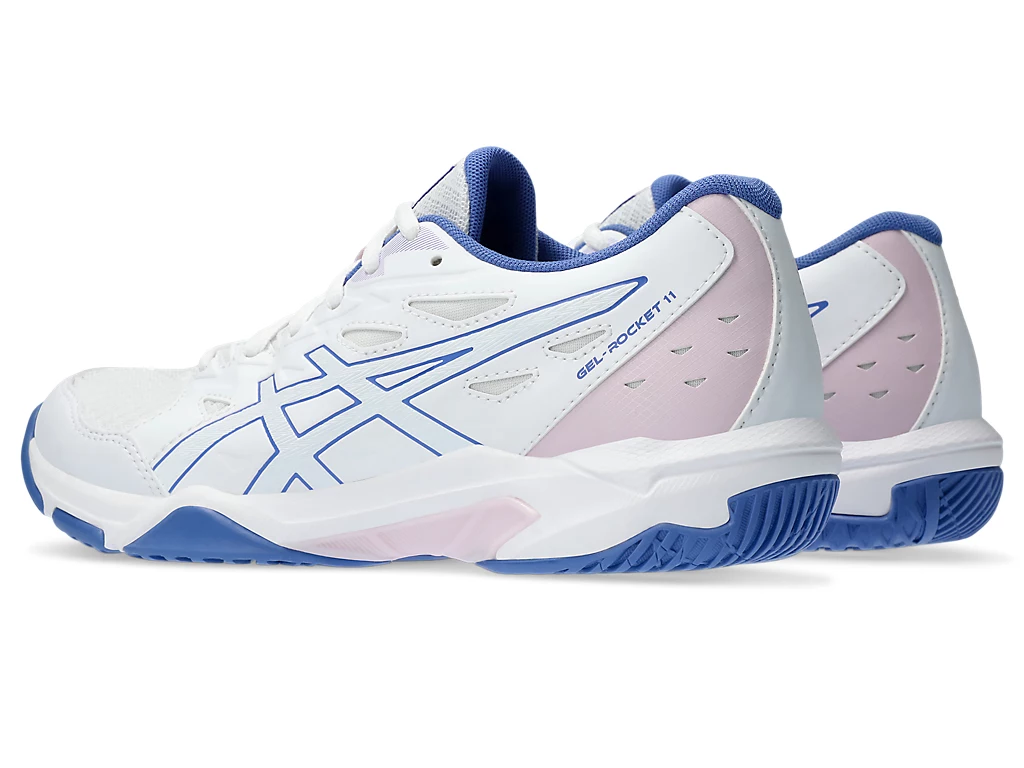 фото Волейбольные кроссовки женские Asics Gel-Rocket 11, бело-розовые в интернет-магазине спортивных товаров МЯЧИКИ