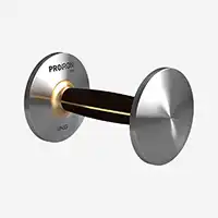 фото Proiron Гантель из нержавеющей стали и черного дерева 2 кг, арт. Г1020НЧ в интернет-магазине спортивных товаров МЯЧИКИ