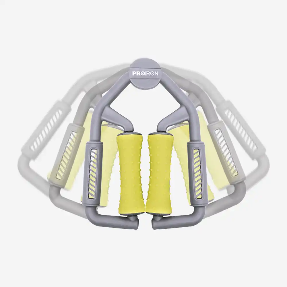 фото Массажер для тела роликовый Proiron, желто-серый, арт. АМК0202 в интернет-магазине спортивных товаров МЯЧИКИ