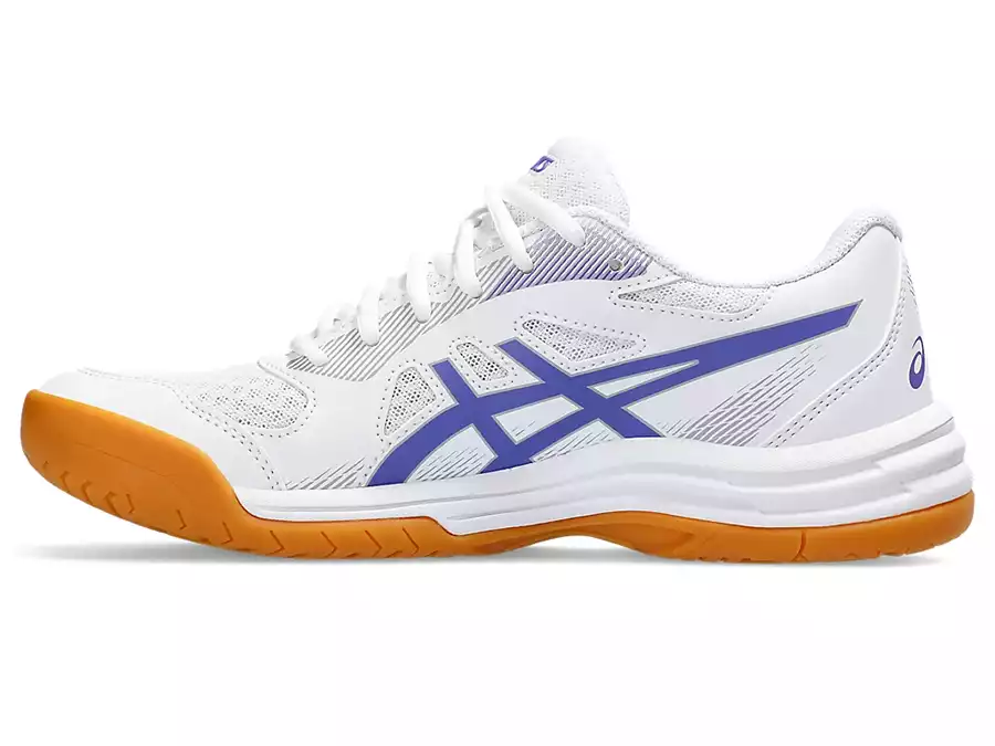 фото Волейбольные кроссовки женские Asics Upcourt 5 бело-фиолетовые в интернет-магазине спортивных товаров МЯЧИКИ