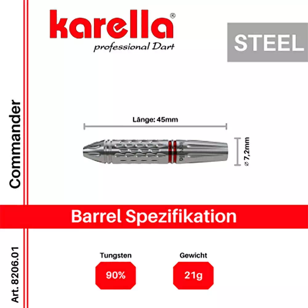 фото Karella Commander 23 gr. 90% вольфрам. Дротики для дартса в интернет-магазине спортивных товаров МЯЧИКИ
