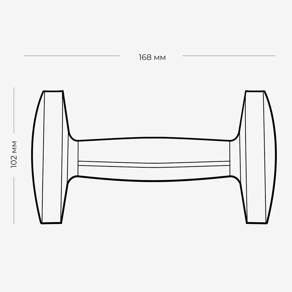 фото Proiron Гантель из нержавеющей стали и черного дерева 2 кг, арт. Г1020НЧ в интернет-магазине спортивных товаров МЯЧИКИ