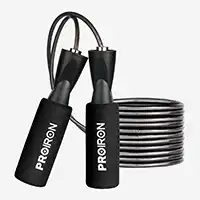 фото Скакалка спортивная Proiron, мягкая ручка, черная, арт. СТС034 в интернет-магазине спортивных товаров МЯЧИКИ