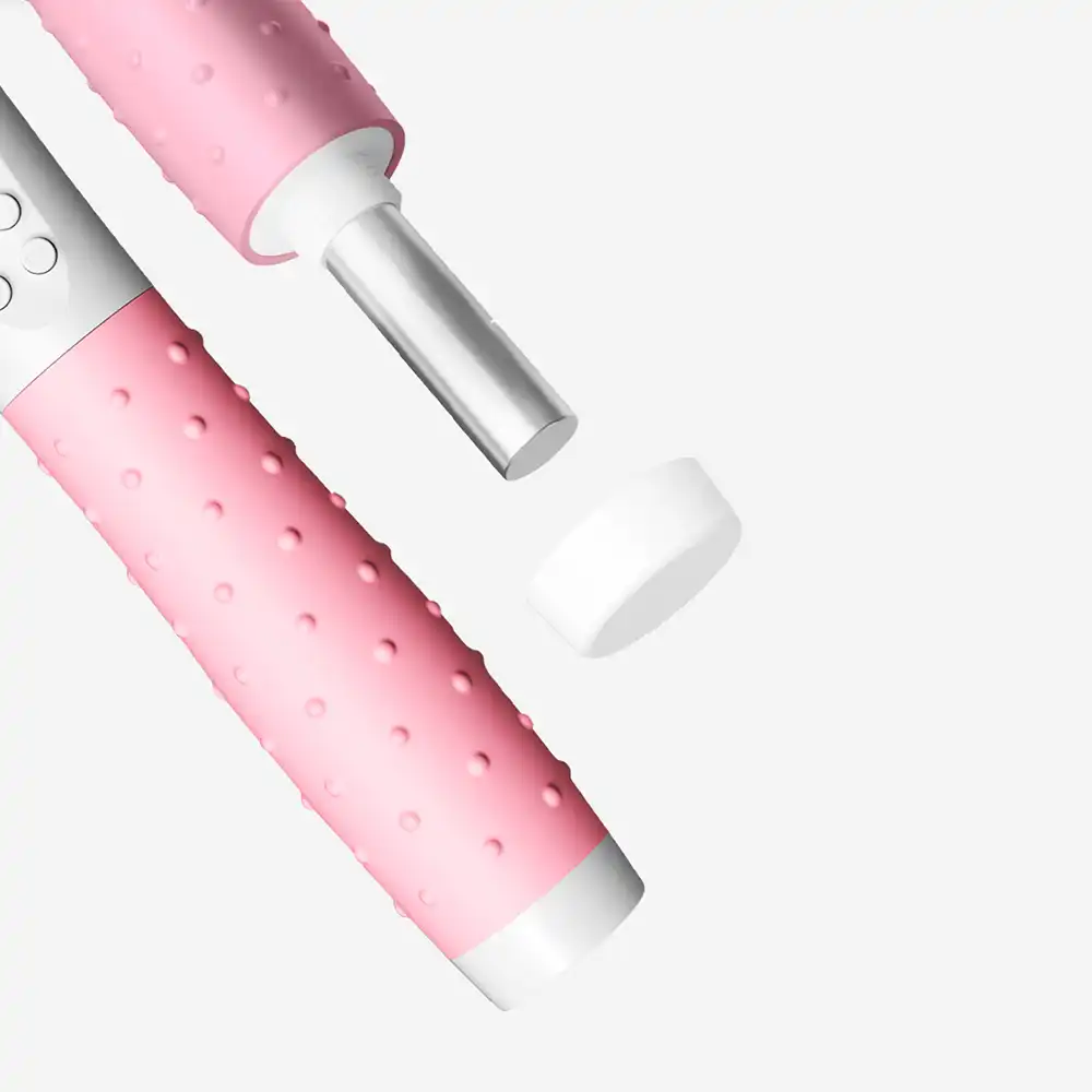 фото Скакалка умная с дисплеем Proiron, бело-розовая, арт. ПРО041 в интернет-магазине спортивных товаров МЯЧИКИ