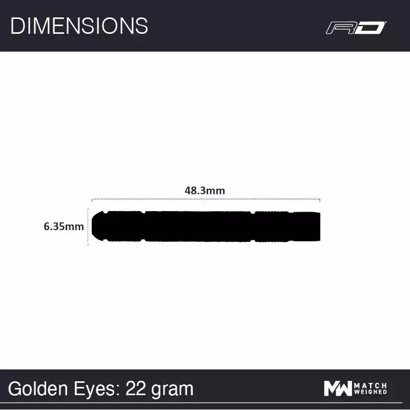 фото Red Dragon Golden Eye 1 22gr. 85% вольфрам. Дротики для дартса в интернет-магазине спортивных товаров МЯЧИКИ