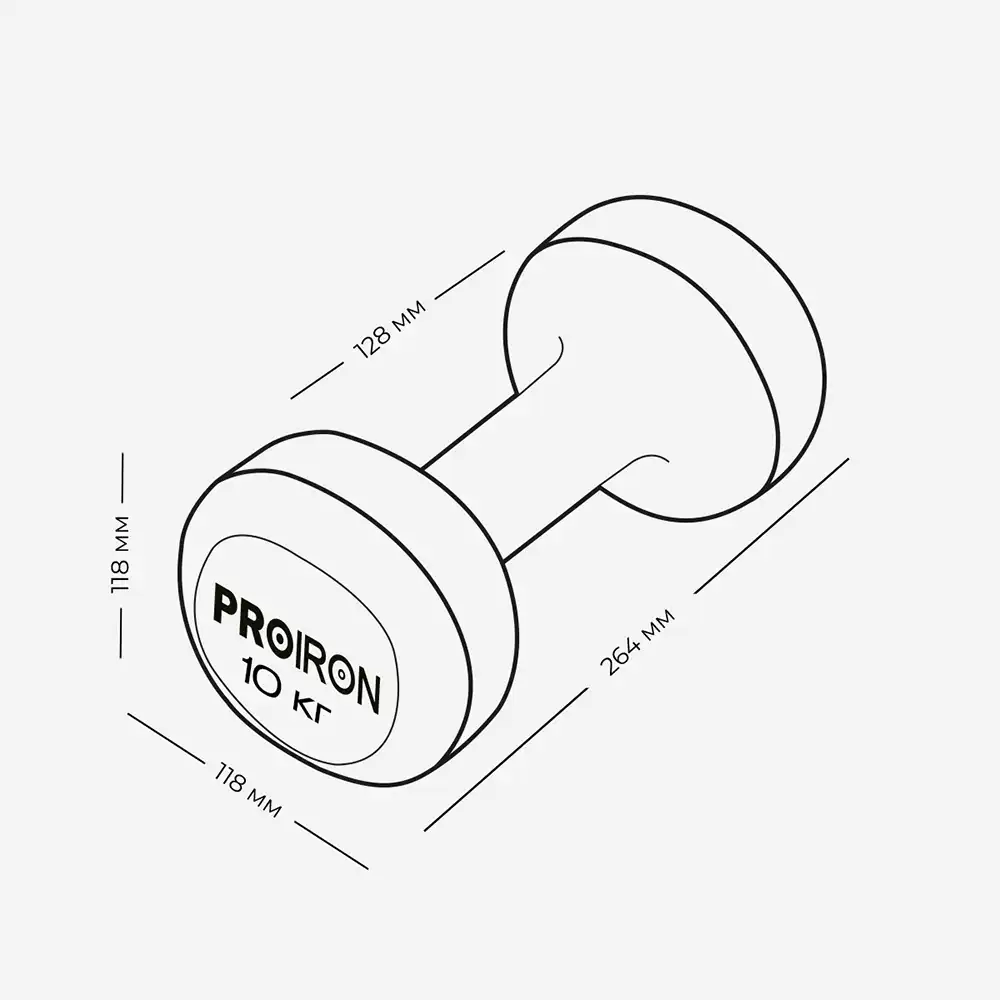 фото Proiron Гантели неопреновые 2шт по 10кг, арт. Г2100НЕО в интернет-магазине спортивных товаров МЯЧИКИ