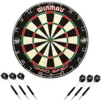 фото Набор для дартса Winmau Dartboard PRO-SFB im Set inklusive 2 Satz Winmau Steeldarts в интернет-магазине спортивных товаров МЯЧИКИ