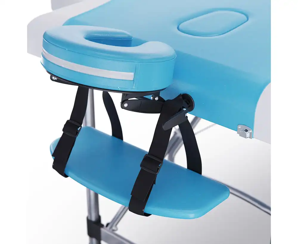 фото Массажный стол DFC NIRVANA Elegant, 186 x 70 см, толщина 5 см, бело-голубой в интернет-магазине спортивных товаров МЯЧИКИ