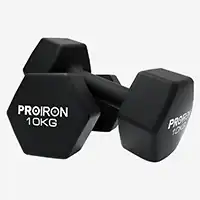 фото Proiron Гантели неопреновые гексагональные 2шт по 10кг, арт. Г2100НГ в интернет-магазине спортивных товаров МЯЧИКИ