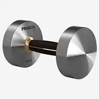 фото Proiron Гантель из нержавеющей стали и черного дерева 8 кг, арт. Г1080НЧ в интернет-магазине спортивных товаров МЯЧИКИ