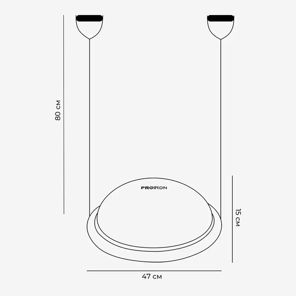 фото Балансировочная платформа Proiron с эспандерами 47см, зеленая, арт. БП47ЗЕЛ в интернет-магазине спортивных товаров МЯЧИКИ