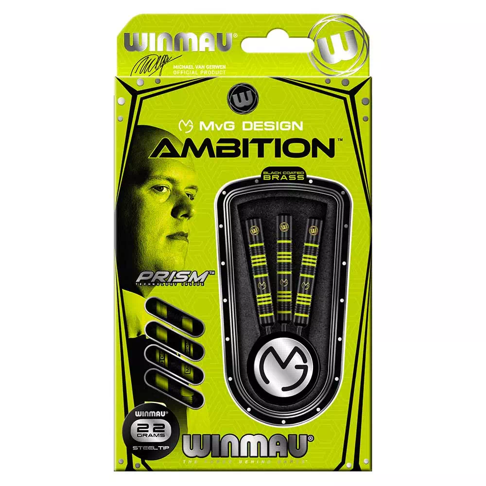 фото Winmau MvG Ambition 22 gr. Латунь. Дротики для дартса в интернет-магазине спортивных товаров МЯЧИКИ
