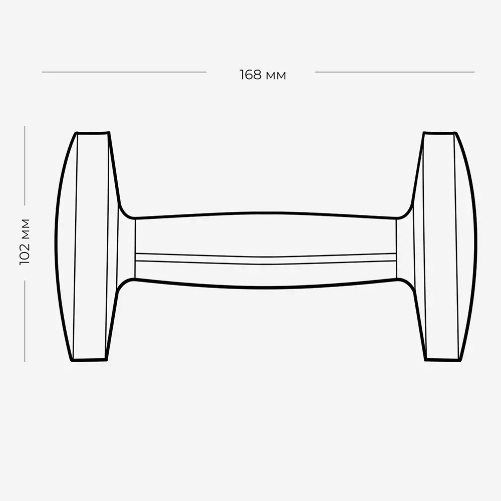 фото Proiron Гантель из нержавеющей стали и орехового дерева 2 кг, арт. Г1020НО в интернет-магазине спортивных товаров МЯЧИКИ