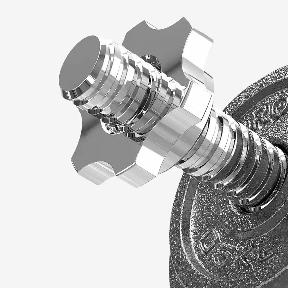 фото  Proiron Гантели разборные из чугуна с грифом 2шт. по 10кг, арт. Г2100Ч в интернет-магазине спортивных товаров МЯЧИКИ