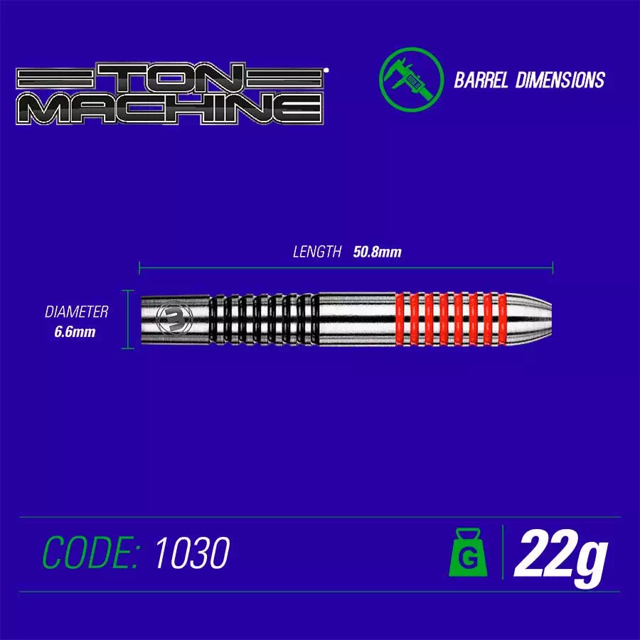 фото Winmau Ton Machine 22 gr. 80% вольфрам. Дротики для дартса в интернет-магазине спортивных товаров МЯЧИКИ