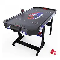 фото Игровой стол – аэрохоккей с подсветкой DFC Championship 53" 135 х 65 см, складной, черный в интернет-магазине спортивных товаров МЯЧИКИ