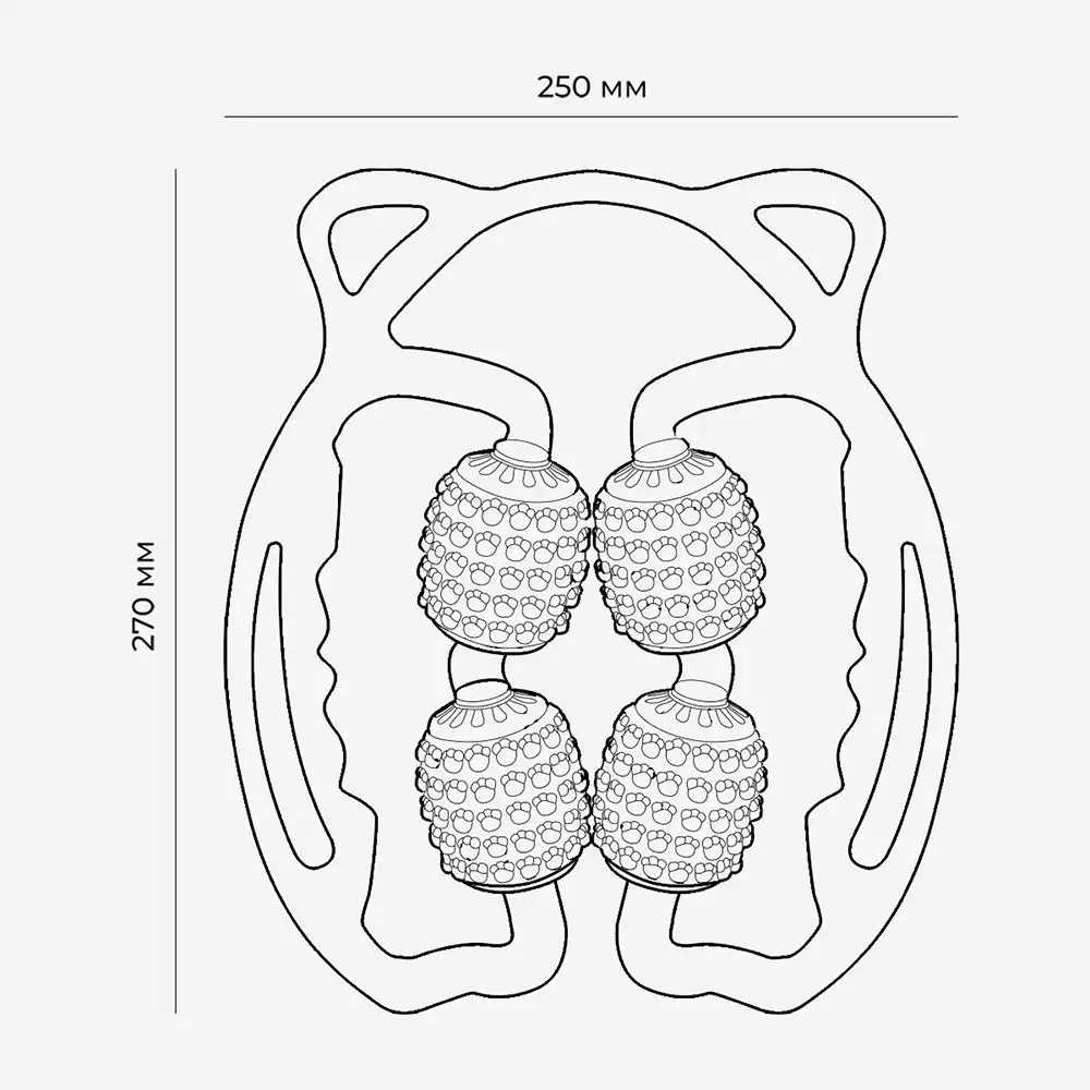 фото Массажер для тела роликовый Proiron, арт. АМВ041 в интернет-магазине спортивных товаров МЯЧИКИ