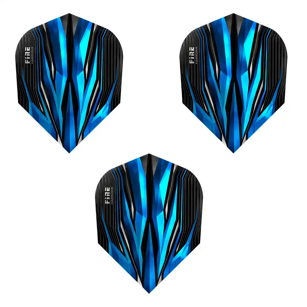 фото Оперение для дротиков HARROWS FIRE черно-син в интернет-магазине спортивных товаров МЯЧИКИ