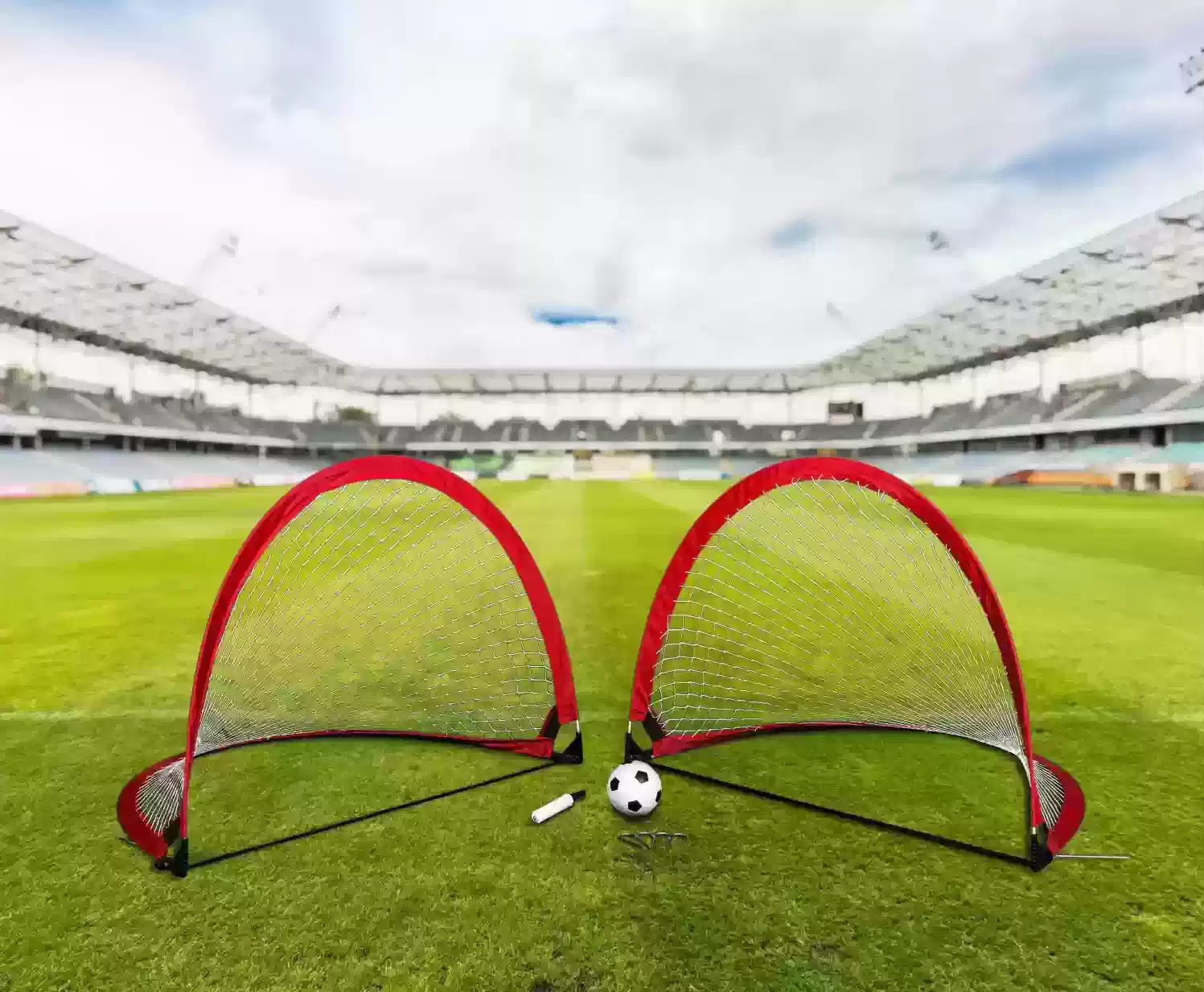 фото Комплект детских футбольных мини-ворот DFC Foldable Soccer, 122х90х90см в интернет-магазине спортивных товаров МЯЧИКИ