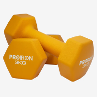 фото Proiron Гантели неопреновые гексагональные 2шт по 3кг, арт. Г2030НГ в интернет-магазине спортивных товаров МЯЧИКИ