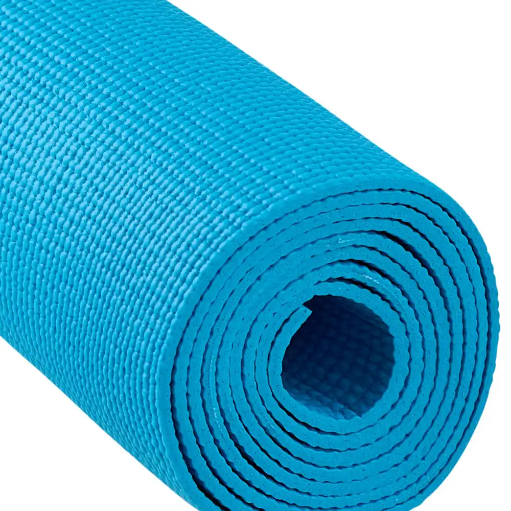 фото Коврик для йоги и фитнеса FM-104, PVC, 183x61x0,4 см, синий в интернет-магазине спортивных товаров МЯЧИКИ