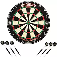 фото Набор для дартса Winmau Pro SFB (сизалевая мишень+ 6 дротиков) в интернет-магазине спортивных товаров МЯЧИКИ