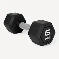 фото Гантель гексагональная Starfit DB-301PRO 6 кг, обрезиненная, черный в интернет-магазине спортивных товаров МЯЧИКИ