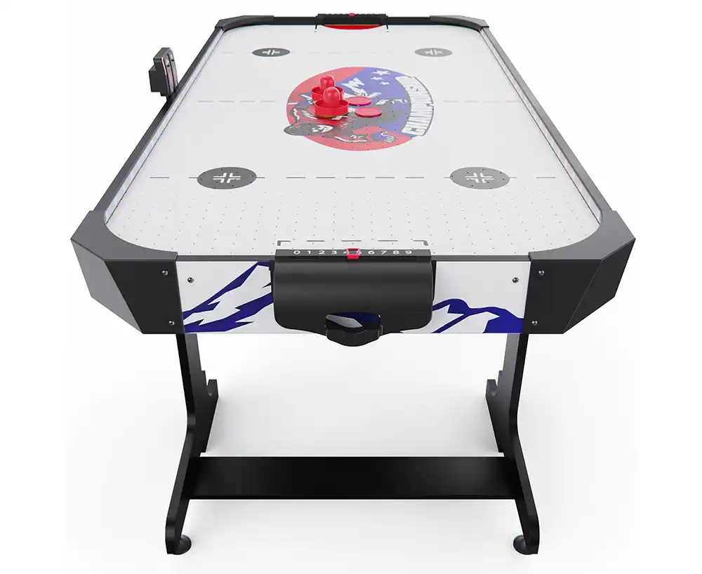 фото Игровой стол – аэрохоккей с подсветкой DFC Championship 53" 135 х 65 см, складной, белый в интернет-магазине спортивных товаров МЯЧИКИ