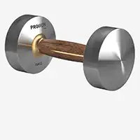 фото Гантель из нержавеющей стали и орехового дерева 5 кг, арт. Г1050НО в интернет-магазине спортивных товаров МЯЧИКИ