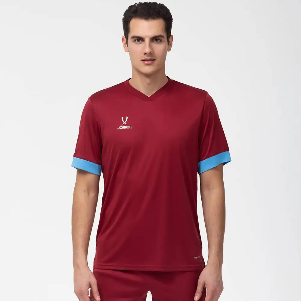 фото Футболка игровая DIVISION PerFormDRY Union Jersey, гранатовый/голубой/белый в интернет-магазине спортивных товаров МЯЧИКИ