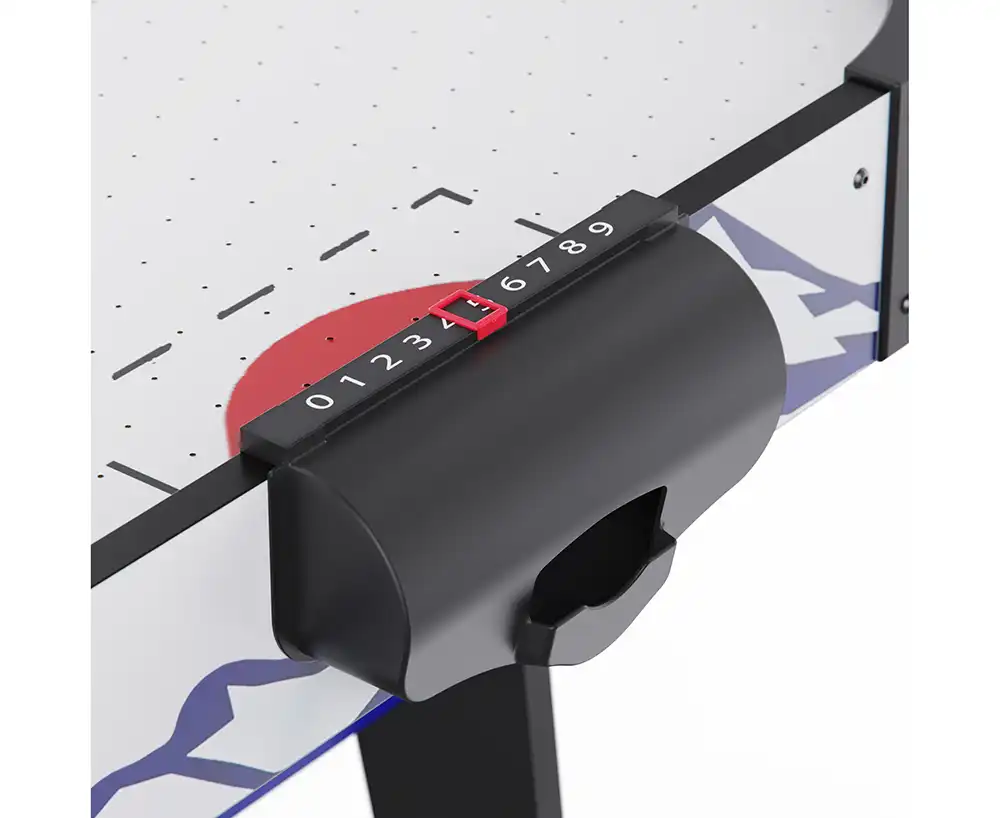 фото Игровой стол – аэрохоккей с подсветкой DFC Championship 53" 135 х 65 см, складной, белый в интернет-магазине спортивных товаров МЯЧИКИ