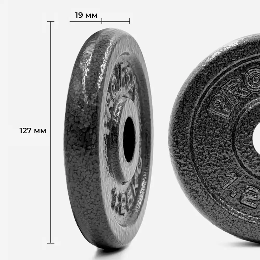 фото Proiron Набор чугунных дисков 4 х 1,25 кг, арт. НЧД4125 в интернет-магазине спортивных товаров МЯЧИКИ