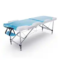 фото Массажный стол DFC NIRVANA Elegant, 186 x 70 см, толщина 5 см, бело-голубой в интернет-магазине спортивных товаров МЯЧИКИ