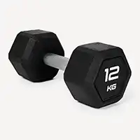 фото Гантель гексагональная Starfit DB-301PRO 12 кг, обрезиненная, черный в интернет-магазине спортивных товаров МЯЧИКИ