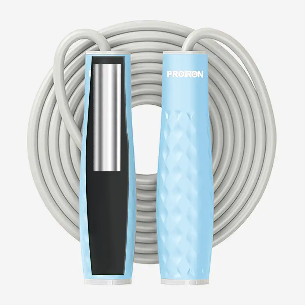 фото Скакалка с утяжелителем Proiron, D=7 мм,  синяя, арт. СУ022 в интернет-магазине спортивных товаров МЯЧИКИ