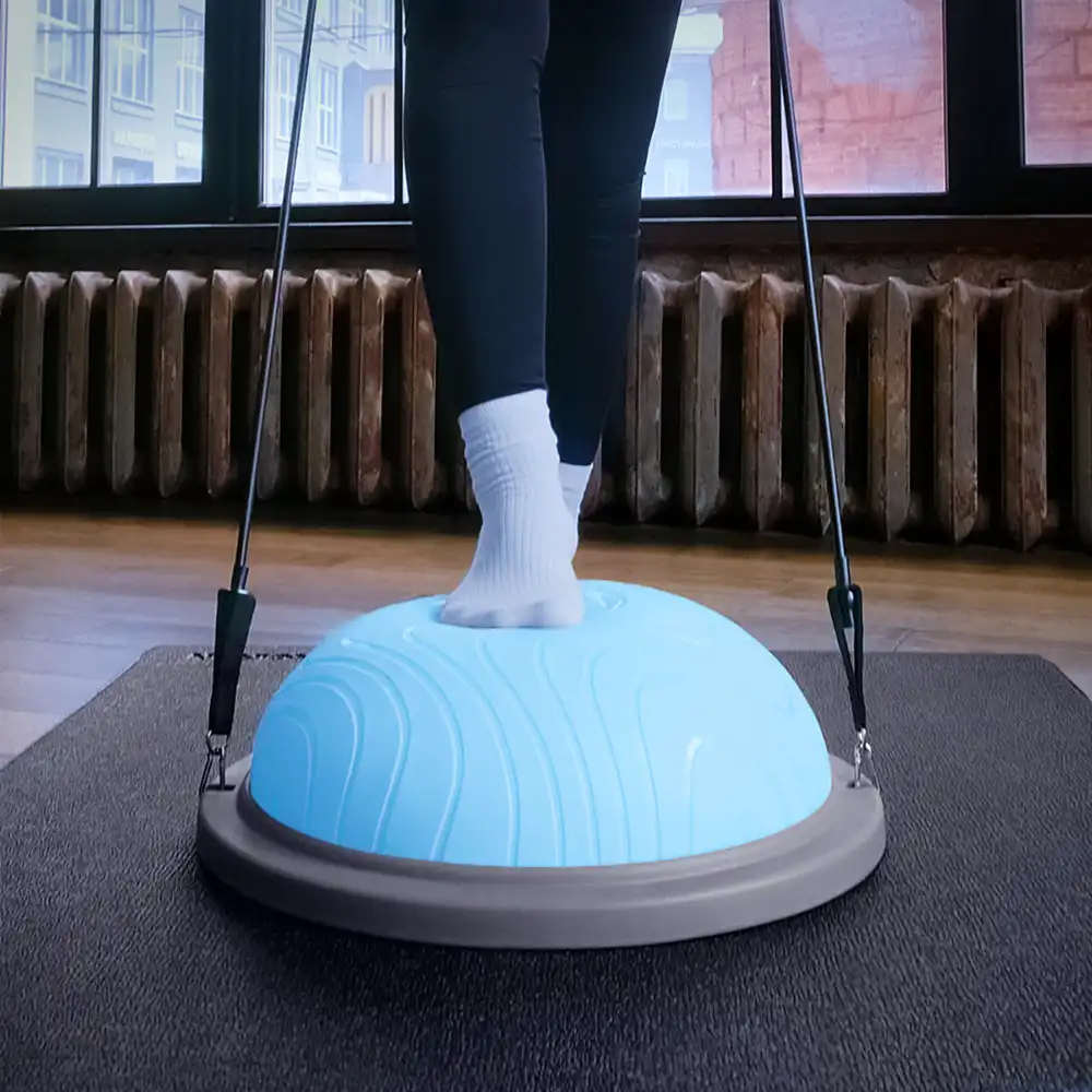 фото Балансировочная платформа Proiron с эспандерами 47см, синяя, арт. БП47С в интернет-магазине спортивных товаров МЯЧИКИ