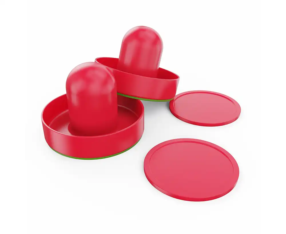 фото Игровой стол – аэрохоккей с подсветкой DFC Championship 53" 135 х 65 см, складной, белый в интернет-магазине спортивных товаров МЯЧИКИ