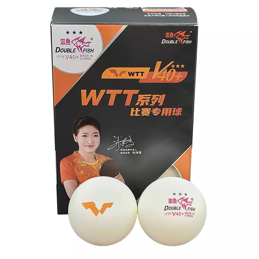 фото Мячи для настольного тенниса DOUBLE FISH 40+  WTT 3*** (1 шт) в интернет-магазине спортивных товаров МЯЧИКИ