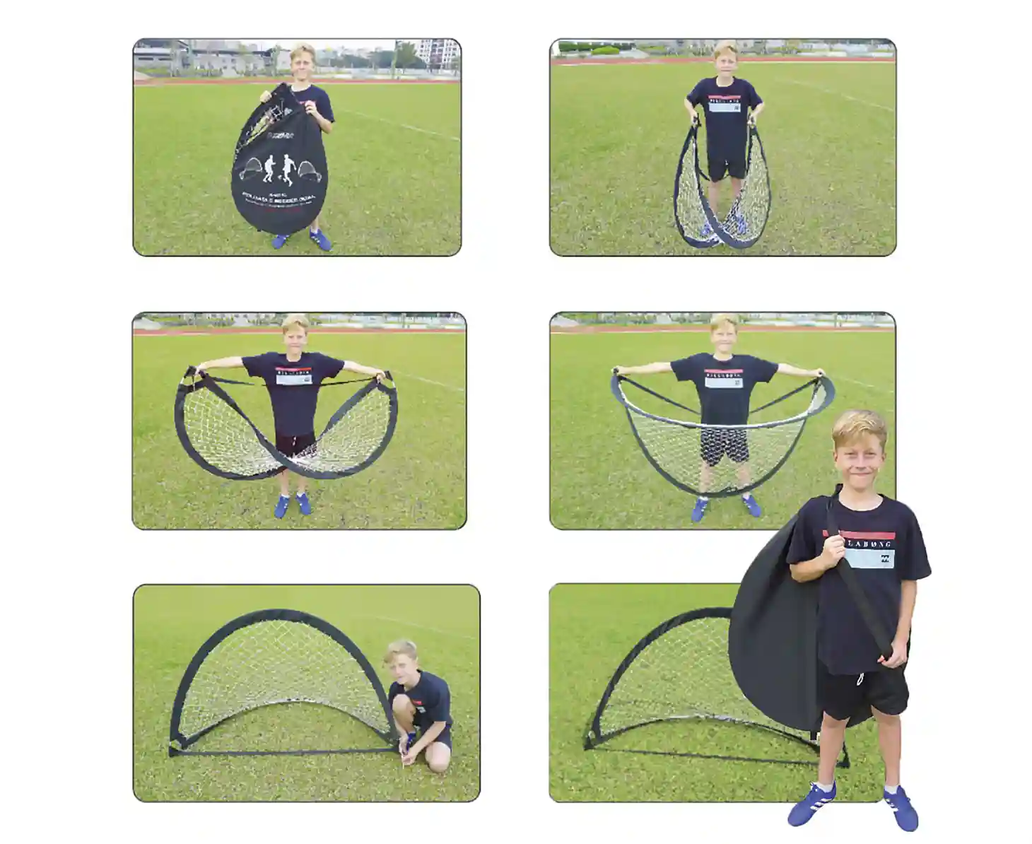 фото Комплект детских футбольных мини-ворот DFC Foldable Soccer, 155х86х86 см в интернет-магазине спортивных товаров МЯЧИКИ