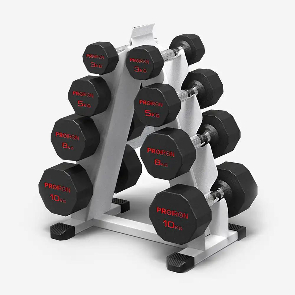 фото Стойка для гантелей металлическая 4-х ярусная, арт. СГ0201 в интернет-магазине спортивных товаров МЯЧИКИ