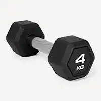 фото Гантель гексагональная Starfit DB-301PRO 4 кг, обрезиненная, черный в интернет-магазине спортивных товаров МЯЧИКИ