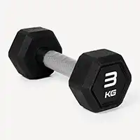 фото Гантель гексагональная Starfit DB-301PRO 3 кг, обрезиненная, черный в интернет-магазине спортивных товаров МЯЧИКИ