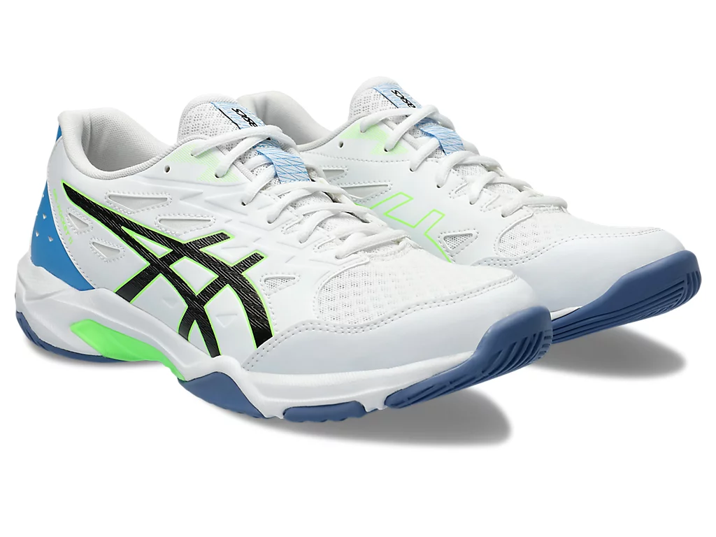 фото Волейбольные кроссовки Asics Gel-Rocket 11, бело-чёрно-синие в интернет-магазине спортивных товаров МЯЧИКИ