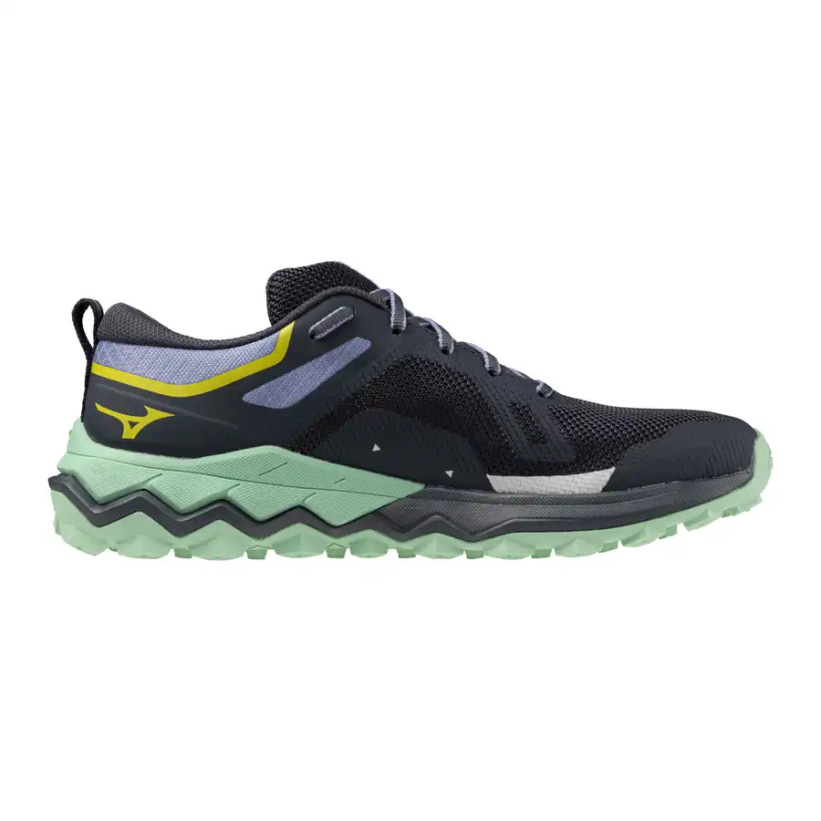 фото Кроссовки для бега Mizuno WAVE IBUKI 4, чёрно-зелёные в интернет-магазине спортивных товаров МЯЧИКИ