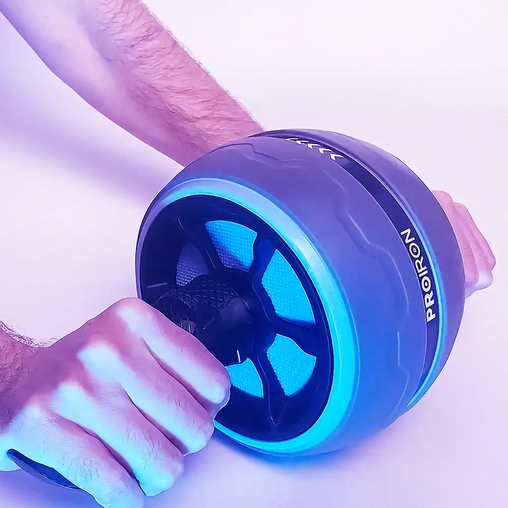 фото Ролик для пресса Proiron инерционный с ковриком, серо-голубой, арт. РПИ01 в интернет-магазине спортивных товаров МЯЧИКИ